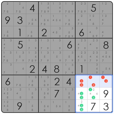 sudoku box line reduction